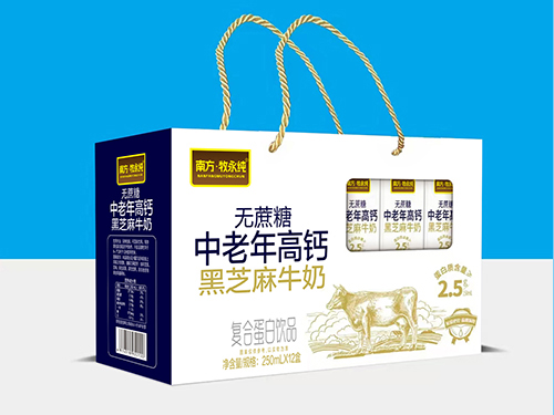 無(wú)蔗糖中老年高鈣黑芝麻牛奶復(fù)合蛋白飲品禮盒